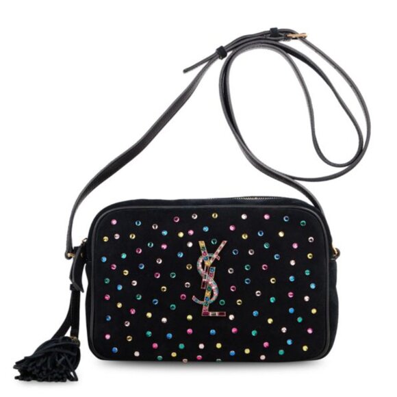 Yves Saint Laurent Handbags - Yves Saint Laurent Rainbow Crystal Studded Camera Bag